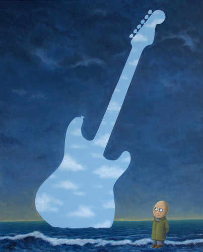 Walthers Luftguitar - A painting of an Air Guitar